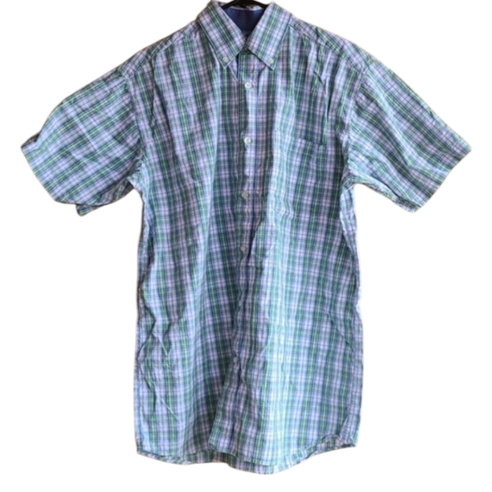 🛒3 For $10 🛍 Green and Blue Casual Button Down Shirt